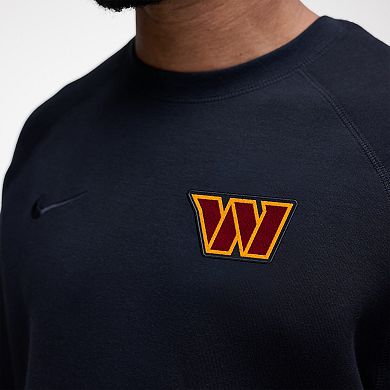 Men's Nike Black Washington Commanders Tech Fleece Raglan Sweatshirt
