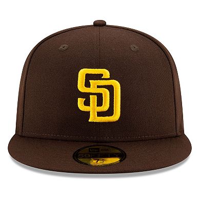 Men's New Era Brown San Diego Padres 2025 MLB Postseason Side Patch 59FIFTY Fitted Hat