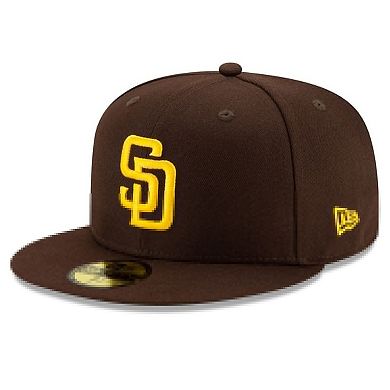 Men's New Era Brown San Diego Padres 2025 MLB Postseason Side Patch 59FIFTY Fitted Hat
