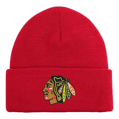Youth Outerstuff Red Chicago Blackhawks 2.0 Essential Cuffed Knit Hat