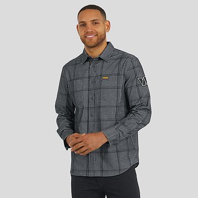Men's Darius Rucker Collection by Fanatics Gray Washington Commanders Micro Corduroy Plaid Button Up Shirt