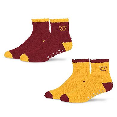 Women's Starter Burgundy/Gold Washington Commanders Home and Away Cozy Socks 2 Pack