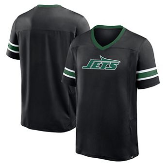 Men's Fanatics Black New York Jets Redzone Hashmark V-Neck T-Shirt