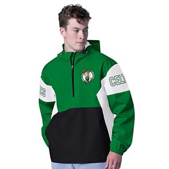 Men's G-III Sports by Carl Banks Kelly Green/Black Boston Celtics Tailgate Half-Zip Hoodie
