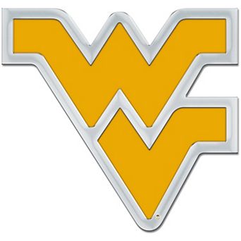 WinCraft West Virginia Mountaineers Colored Chrome Auto Emblem