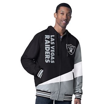 Men's G-III Sports by Carl Banks Black/Charcoal Las Vegas Raiders Dual Threat Reversable Full-Zip Hooded Jacket