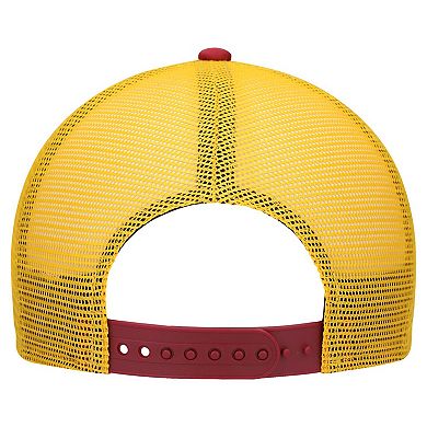 Youth New Era White/Burgundy Washington Commanders Streak 9FORTY A-Frame Adjustable Hat