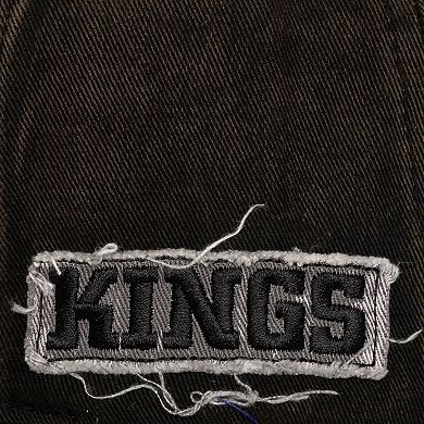 Men's Mitchell & Ness Black Los Angeles Kings Downtown Snow Wash Pro-Crown Adjustable Hat