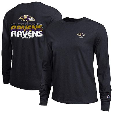 Women's Champion Black Baltimore Ravens Core Long-Sleeve T-Shirt