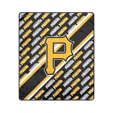 Pegasus Pittsburgh Pirates 50" x 60" Diagonal Lined Wordmark Ultra Soft Blanket