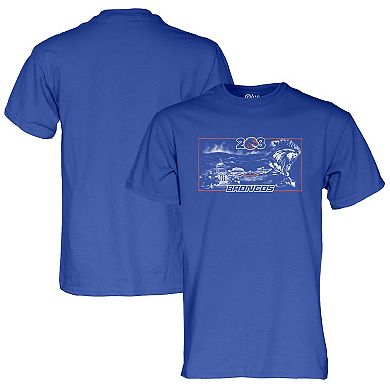 Unisex Blue 84 Royal Boise State Broncos Blue Print T-Shirt