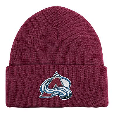 Youth Outerstuff Burgundy Colorado Avalanche 2.0 Essential Cuffed Knit Hat