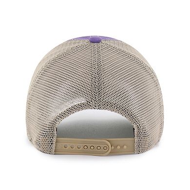 Men's '47 Purple/Tan Charlotte Hornets Wabash Patch Clean Up Adjustable Hat