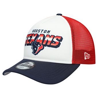 Youth New Era White/Navy Houston Texans Streak 9FORTY A-Frame Adjustable Hat