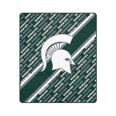 Pegasus Michigan State Spartans 50" x 60" Diagonal Lined Wordmark Ultra Soft Blanket