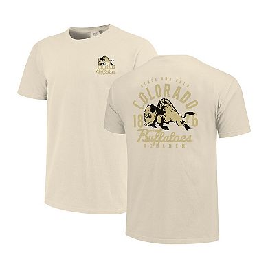 Men's Natural Colorado Buffaloes Comfort Colors Mascot Overlay Long Sleeve T-Shirt