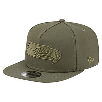 Youth New Era Olive Seattle Seahawks Color Pack A-Frame 9FIFTY Snapback Hat