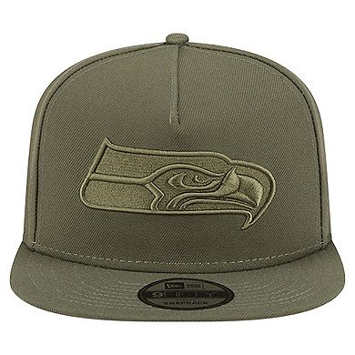 Youth New Era Olive Seattle Seahawks Color Pack A-Frame 9FIFTY Snapback Hat