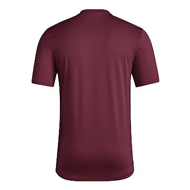Men's adidas Maroon Arizona State Sun Devils Basketball Practice Net Arch Pregame T-Shirt