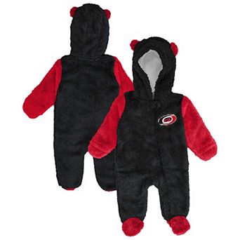 Newborn & Infant Outerstuff Red Carolina Hurricanes Stay Napping Fleece Bunting Full-Zip Sleeper