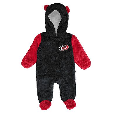 Newborn & Infant Outerstuff Red Carolina Hurricanes Stay Napping Fleece Bunting Full-Zip Sleeper