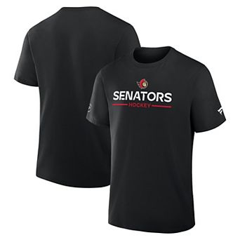 Men's Fanatics Black Ottawa Senators Authentic Pro Primary T-Shirt