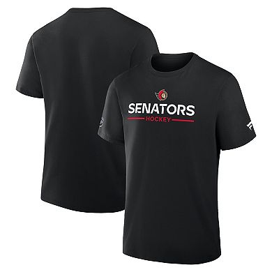 Men's Fanatics Black Ottawa Senators Authentic Pro Primary T-Shirt