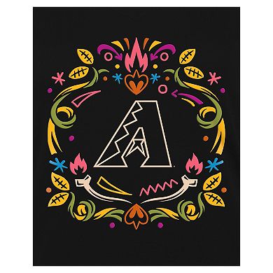 Women's New Era Black Arizona Diamondbacks D _a de los Muertos V-Neck T-Shirt