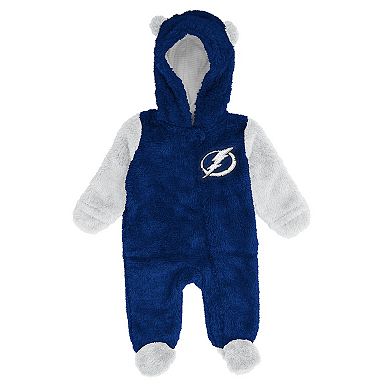 Infant & Newborn Outerstuff Blue Tampa Bay Lightning Stay Napping Fleece Bunting Full-Zip Sleeper