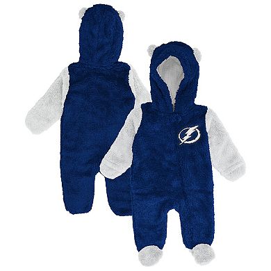 Infant & Newborn Outerstuff Blue Tampa Bay Lightning Stay Napping Fleece Bunting Full-Zip Sleeper
