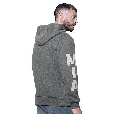 Men's Starter Charcoal Miami Dolphins Handoff Vintage Logo Fleece Hoodie Sweatshirt