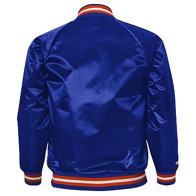 Youth Mitchell & Ness Royal New York Mets Cooperstown Collection Raglan Satin Full-Snap Jacket