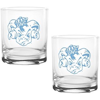North Carolina Tar Heels Two Pack 14oz. Vault Sketch Rocks Glass Set