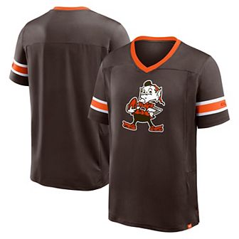 Men's Fanatics Brown Cleveland Browns Hometown Premium Hashmark V-Neck T-Shirt