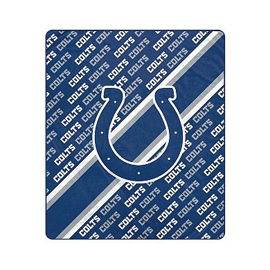 Pegasus Indianapolis Colts 50" x 60" Diagonal Lined Wordmark Ultra Soft Blanket