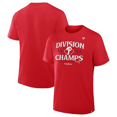 Youth Fanatics Red Philadelphia Phillies 2025 NL East Division Champions Locker Room T-Shirt