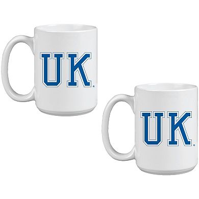 Kentucky Wildcats Vintage Sketch 15oz 2-Pack Mug Set