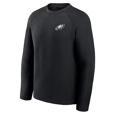 Men's Nike Black Philadelphia Eagles Tech Fleece Raglan Sweatshirt