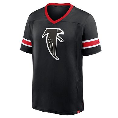 Men's Fanatics Black Atlanta Falcons Hometown Premium Hashmark V-Neck T-Shirt