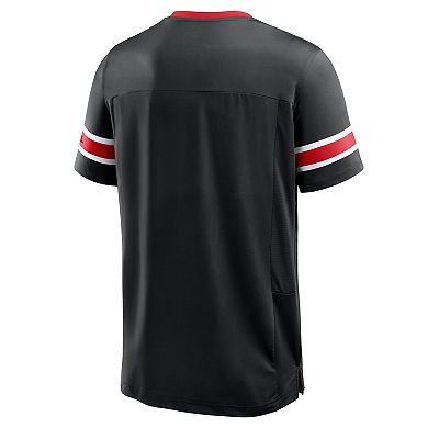 Men's Fanatics Black Atlanta Falcons Hometown Premium Hashmark V-Neck T-Shirt