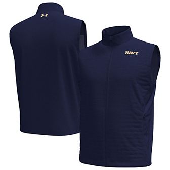 Men's Under Armour Navy Navy Midshipmen Drive Pro Storm Full-Zip Vest