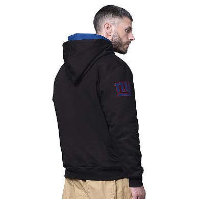 Men's Starter Black New York Giants Big Shot Full-Zip Double Hoodie