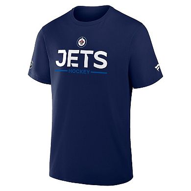 Men's Fanatics Navy Winnipeg Jets Authentic Pro Primary T-Shirt