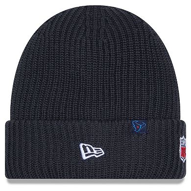 Men's New Era Charcoal Houston Texans 2025 Sideline Cold Weather Cuffed Knit Hat