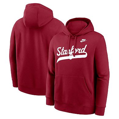 Men's Nike Cardinal Stanford Cardinal Vintage Baseball Script Hoodie