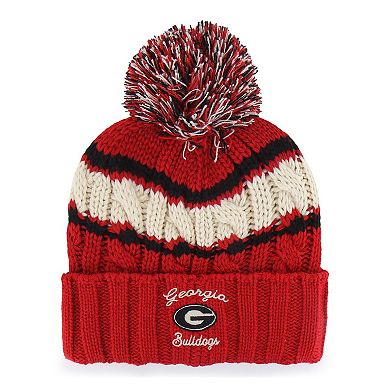 Women's '47 Red Georgia Bulldogs Emma Cuffed Knit Hat with Pom