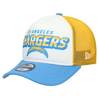 Youth New Era White/Powder Blue Los Angeles Chargers Streak 9FORTY A-Frame Adjustable Hat