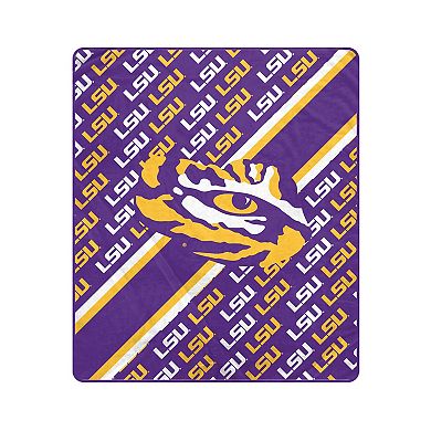 Pegasus LSU Tigers 50" x 60" Diagonal Lined Wordmark Ultra Soft Blanket
