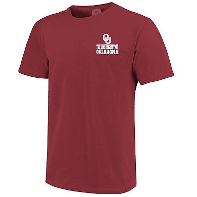Men's Crimson Oklahoma Sooners Comfort Colors Thick Lined Landscape T-Shirt