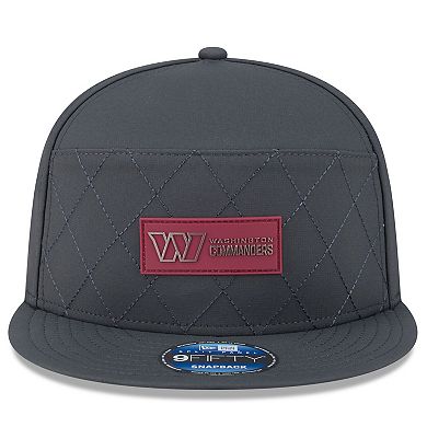 Men's New Era Charcoal Washington Commanders 2025 Sideline Cold Weather Split Panel 9FIFTY Snapback Hat